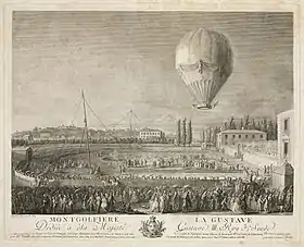 Montgolfière La Gustave, par Charles Ange Boily, de l'Académie de Lyon. London Sciences Museum