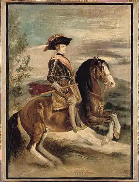 Portrait équestre de Philippe IV d'Espagne, copie d'après Vélasquez (1859), Paris, musée Gustave-Moreau.