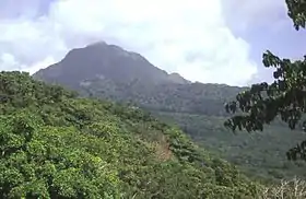 Vue du morne Watt depuis le nord-ouest.