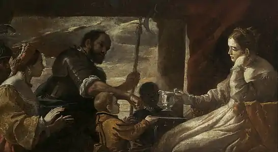 La mort de Sophonisbe,XVIIe siècle, Mattia Preti.