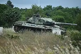 Un char AMX-30 retiré du service dans le camp d’entraînement militaire de Bertrandou en 2020.