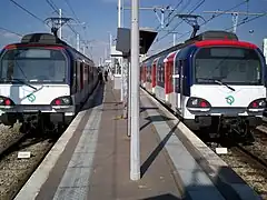 Deux rames MS 61 en 2007.