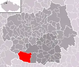 Localisation de Mšené-lázně