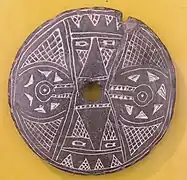 Fusaïole muisca (Ve-XVe s.). Musée archéologique (en), Sogamoso, Colombie