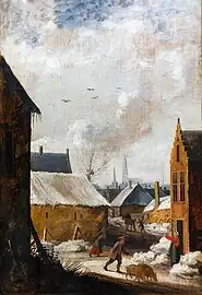 Un village sous la neige - Frans de Momper