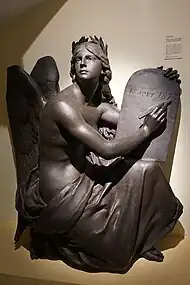 L'Histoire grave sur ses tablettes la date de l'évacuation de Nancy par les Prussiens le 1er août 1873, 1879, Nancy, Musée lorrain.