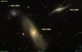 Les trois galaxies d'Arp 286.