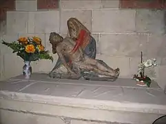 Piétà du XVe&nbsp;siècle (vue de près).