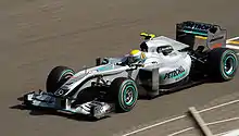 Photo de la Mercedes MGP W01 de Rosberg à Sakir