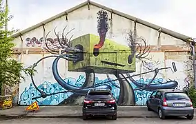 Graff sur le site de la Caserne Niel