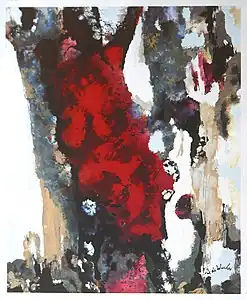 Niger (1989), huile sur toile, 100&nbsp;×&nbsp;81&nbsp;cm, localisation inconnue.