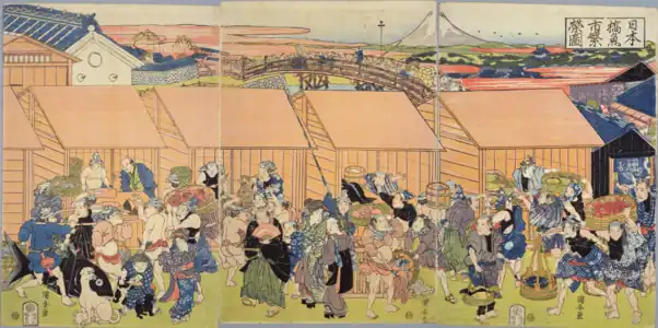 La prospérité du marché aux poissons de Nihonbashi