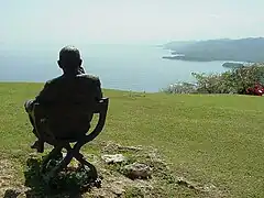 Baie d'Oracabessa (en) depuis la villa voisine Firefly Estate de Noël Coward