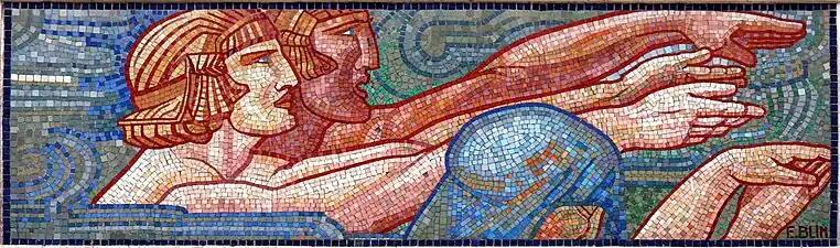 Mosaïque (1928), hôtel des Postes de Chartres.