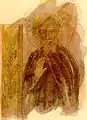 Un saint aux cheveux gris dans une soutane monastique (Saint Sava).