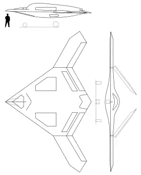 vue en plan de l’avion