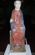 Notre-Dame d'Avioth, ancienne statue polychrome du XIIe siècle.