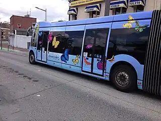 Nouvelle livrée d'Évéole mise en place à la rentrée 2012.