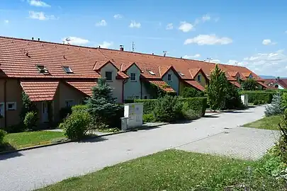 Maisons dans la rue Hodějovická.