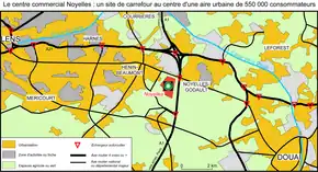 Le centre commercial Noyelles : un site de carrefour au centre d'une aire urbaine de 550&nbsp;000 consommateurs