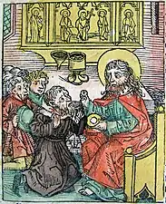 Soumission de l'antipape Grégoire&nbsp;VIII à Calixte&nbsp;II.