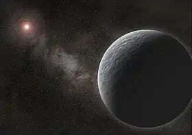 Vue d'artiste d'OGLE-2005-BLG-390L b.