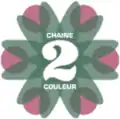 Ancien logo de la deuxième chaîne couleur de l'ORTF du 31 janvier 1972 au 5 janvier 1975.