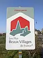 Les Plus Beaux Villages de France (sur un panneau à l'entrée d'Oingt, dans le Rhône).