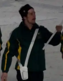 Portrait en buste d'Oliver Kraas lors de la cérémonie d'ouverture des Jeux olympiques de Vancouver.