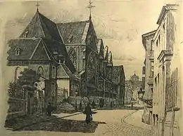 La rue Sainte-Croix au début du XXe&nbsp;siècle