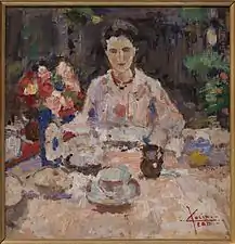 Petit déjeuner dans le jardin, ca 1914-1916