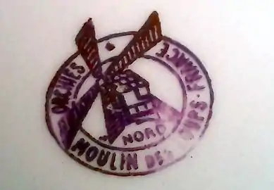 Cachet Orchies — Moulin des loups.