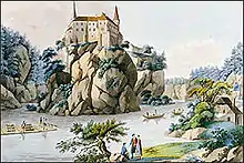 Vue du château au XIXe&nbsp;siècle