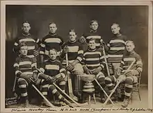 Le Club de hockey d'Ottawa, champion 1911 de l'Association nationale de hockey.