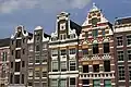 Pignons divers typiques d'Amsterdam, Pays-Bas.