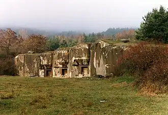 Bloc 6 de l'ouvrage du Hochwald Est, bloc d'artillerie pour trois canons de 75&nbsp;mm modèle 1929.