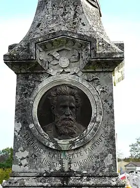 Louis Mie, médaillon, Périgueux, cimetière du Nord.
