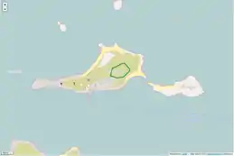 Le périmètre de la Réserve naturelle nationale sur l'île Saint-Nicolas.