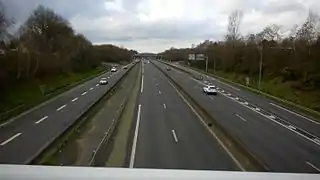 Périphérique nord de Nantes (après la porte de Rennes).