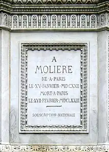 Plaque commémorative.