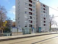 Station Delaunay-Belleville du tramway.