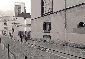 Rue vue depuis celle des Gobelins.