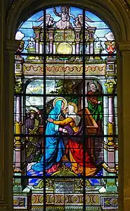 Église Saint-Laurent de Paris - Vitrail de la VisitationAntoine Lusson et Léon Lefèvre.