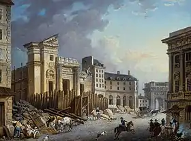 Démolition de l'église Saint-Barthelemy, sur l’île de la Cité (1791), Paris, musée Carnavalet.