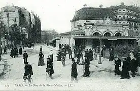 La gare au début du XXe&nbsp;siècle, du temps de la ligne d'Auteuil.