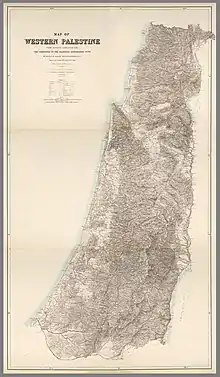 Une carte détaillée de la Palestine du 19e siècle