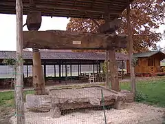 Pressoir à vin du XVe&nbsp;siècle.