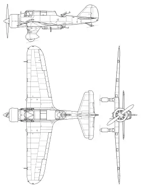 vue en plan de l’avion