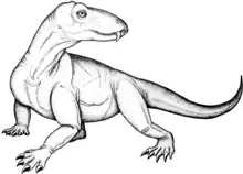 Représentation artistique de Pampaphoneus biccai par Juan Carlos Cisneros.