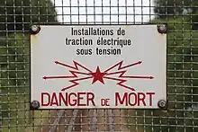 Un panneau danger de mort